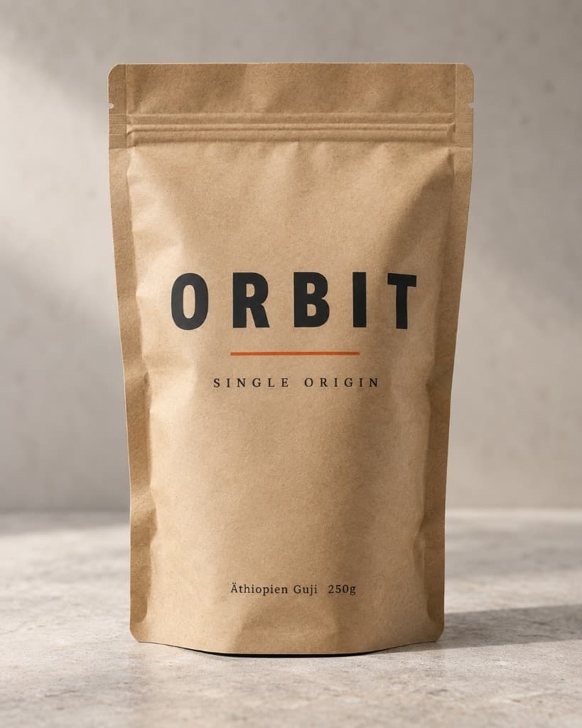 Schlichter Kraft-Beutel mit ORBIT und Herkunftsangabe