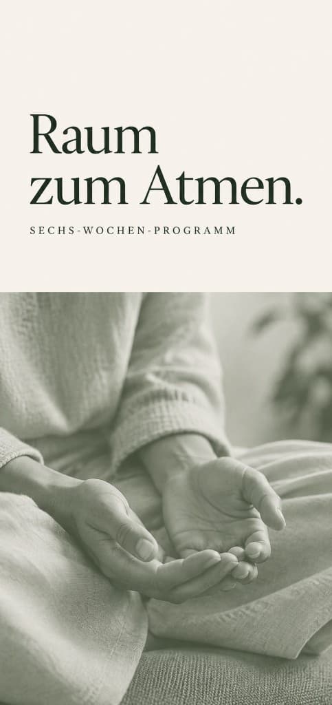 Schlichtes Cover mit Duotone-Händen und zwei Textzeilen
