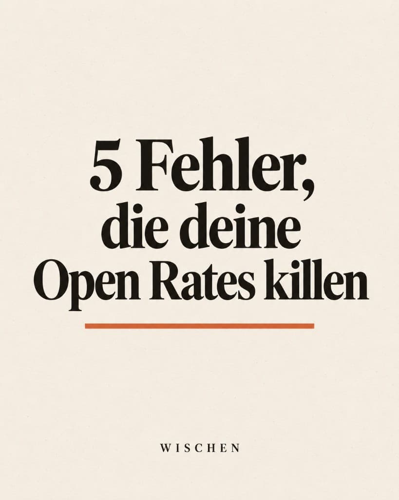 Schlichtes Carousel-Cover mit einer Headline und Wischen-Hinweis
